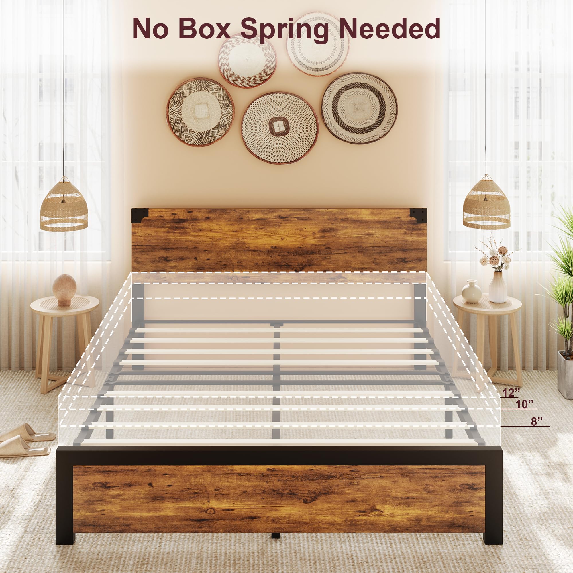 No Box Spring Needed

12" 10" 8"