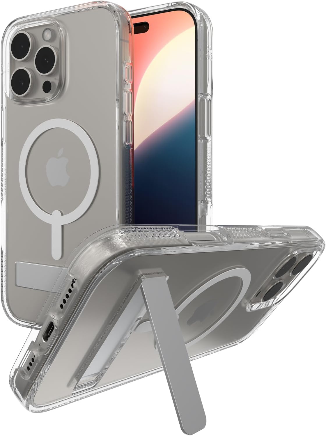 Front. ZAGG - Zagg Crystal Palace Snap Apple iPhone 16 Pro Max - Clear (Magsafe) - Clear.