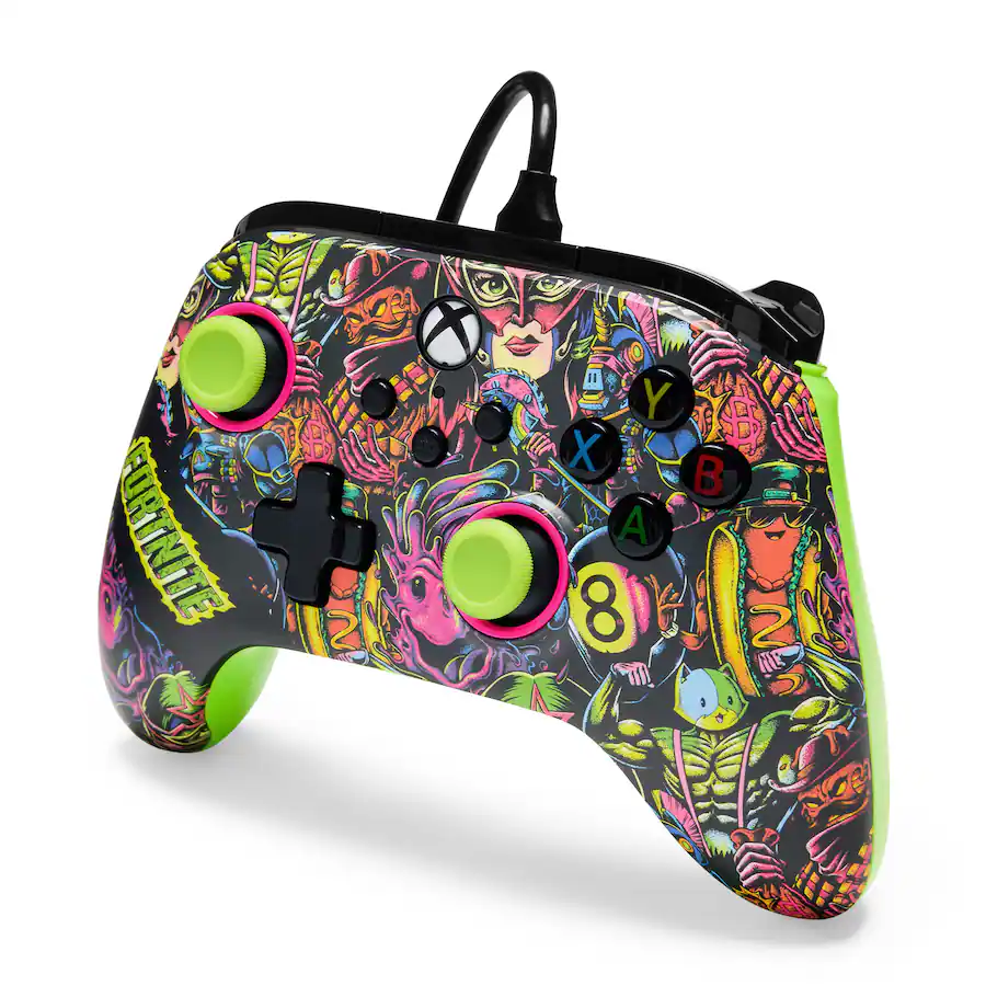 Control Box Support Design PowerA Advantage Wired Controller for Xbox Series X|S Fortnite Glow ...