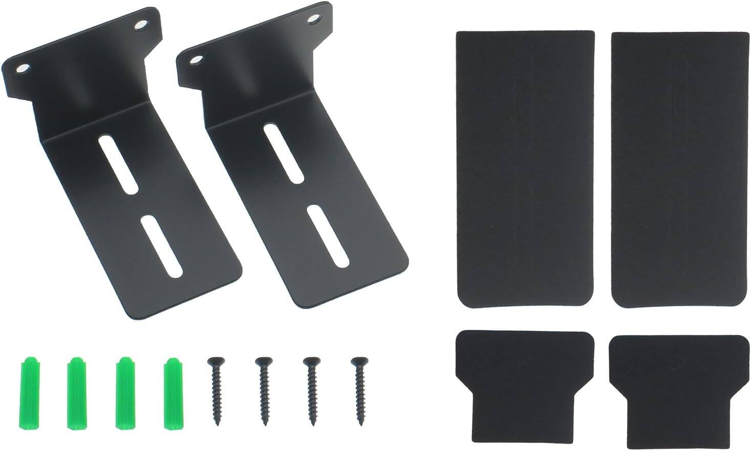 Front. Schertz - Universal Soundbar Wall Mount – Under TV Speaker Shelf Bracket, Fits Most Soundbars - Black.