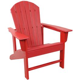 Sunnydaze - Upright HDPE Raised Outdoor Adirondack Chair - Red