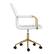 Alt View 20. Martha Stewart - Taytum Faux Leather Office Chair - White Faux Leather/Polished Brass.