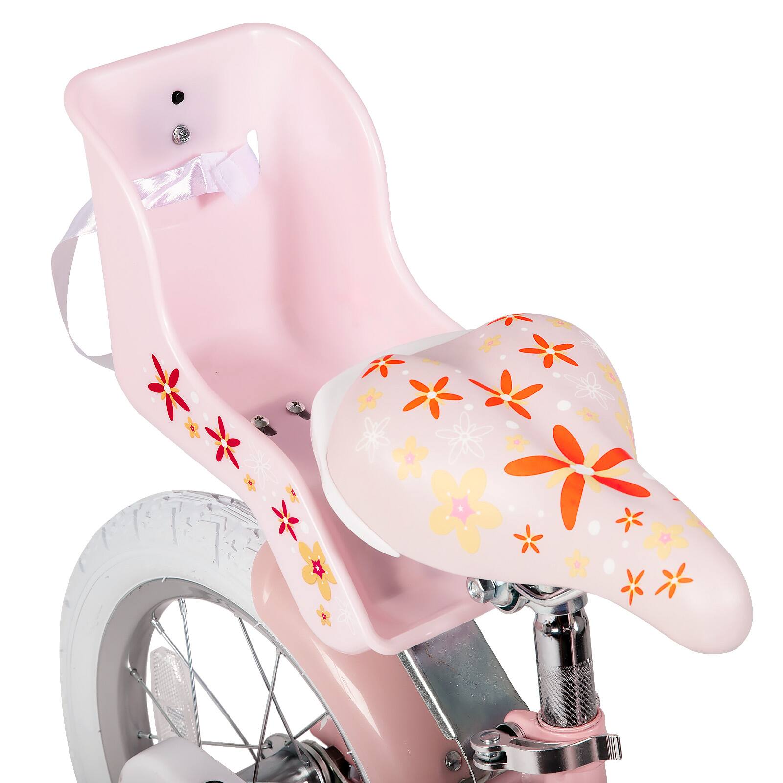 Alt View 5. JOYSTAR - Unicorn 18 Inch Kids Bike for Girls Boys Ages 5-9, Toddler Bicycles with Training Wheels & Basket, Doll Seat, Pink - Pink.