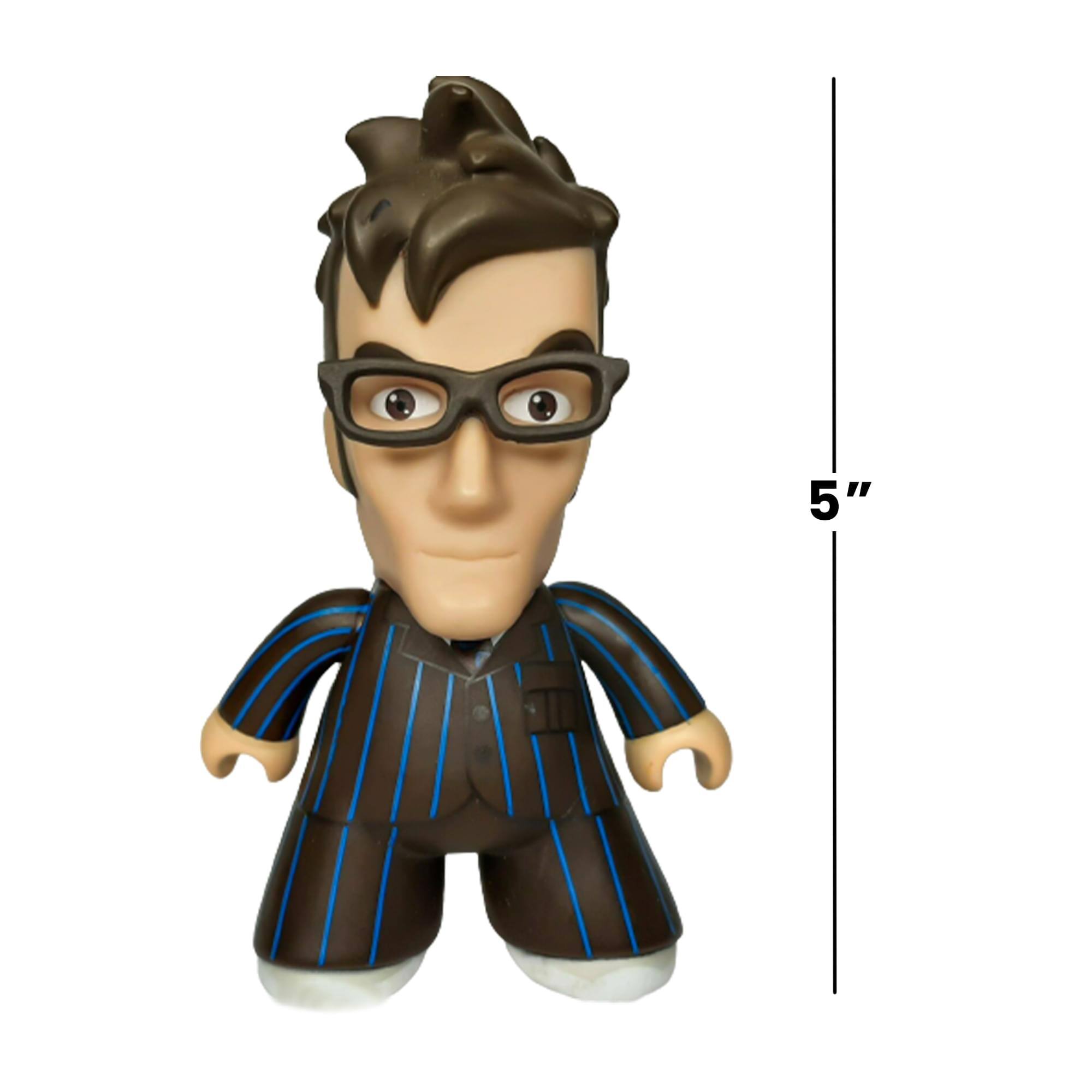 Alt View 4. BBC - Doctor Who Titan 10th Doctor with Brown Pinstripe Suit 4.5" Vinyl Figure - Brown.