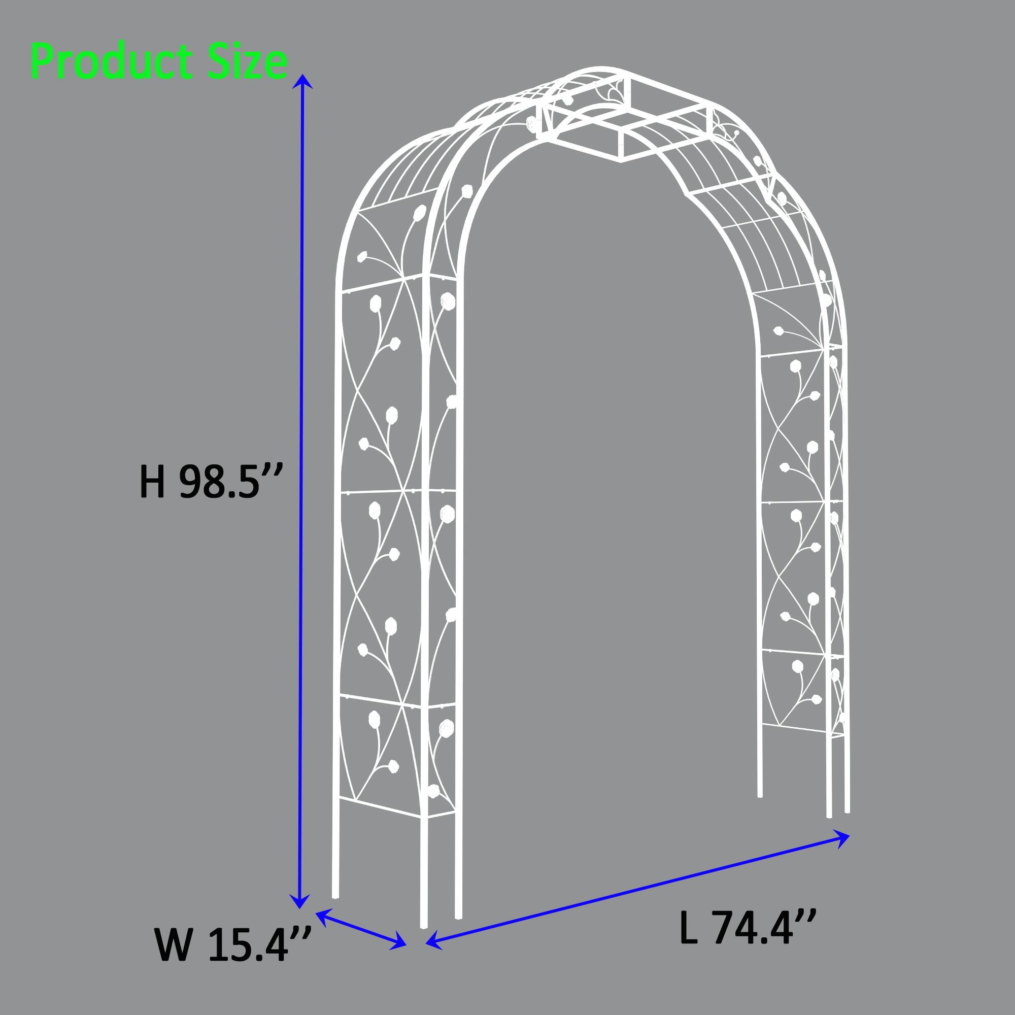Product Size  
H 98.5"  
W 15.4"  
L 74.4"