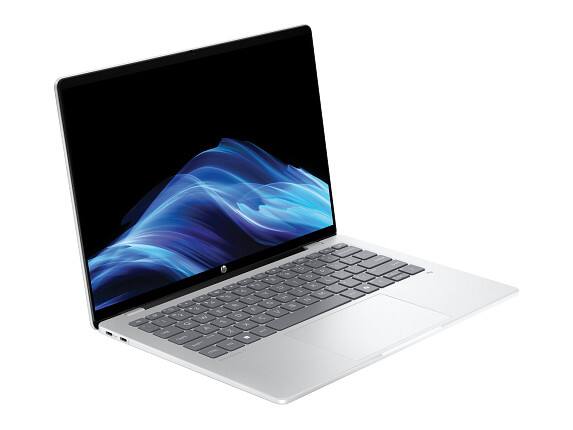 Alt View 2. HP - HP OmniBook 5 Laptop Computer 14" 2K Touch Screen Snapdragon X Plus 32 GB - Glacier silver aluminum.