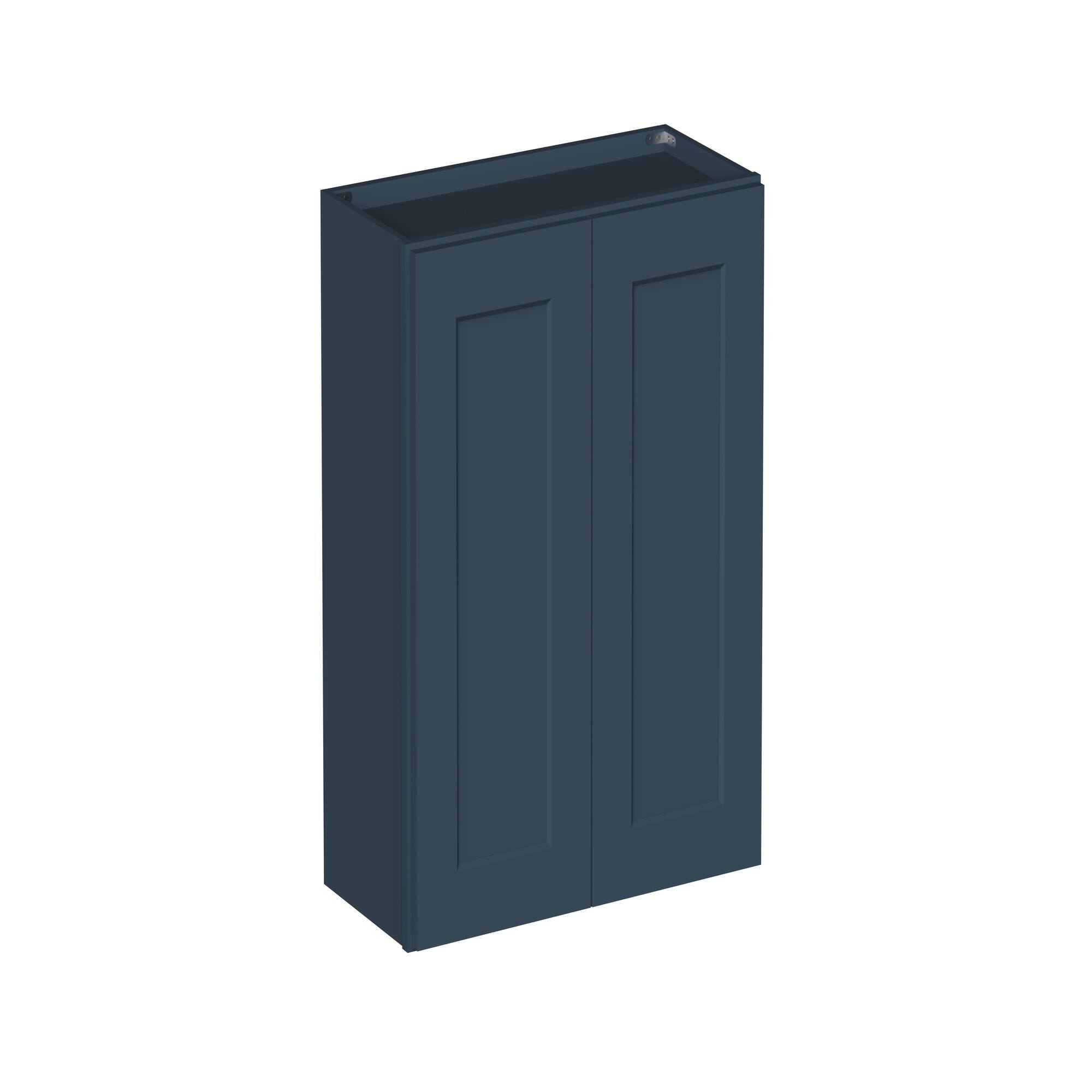 Angle. Boyel Living - 27-in W x 30-in H x 12-in D Shaker RTA Kitchen Wall Cabinet with Soft-Close - Charcoal Blue.