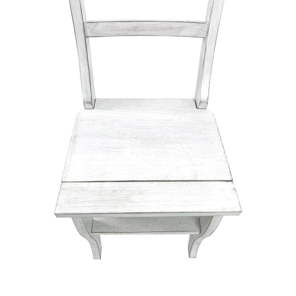 Alt View 2. Carolina Chair & Table - Folding Library Chair - Antique White - White.