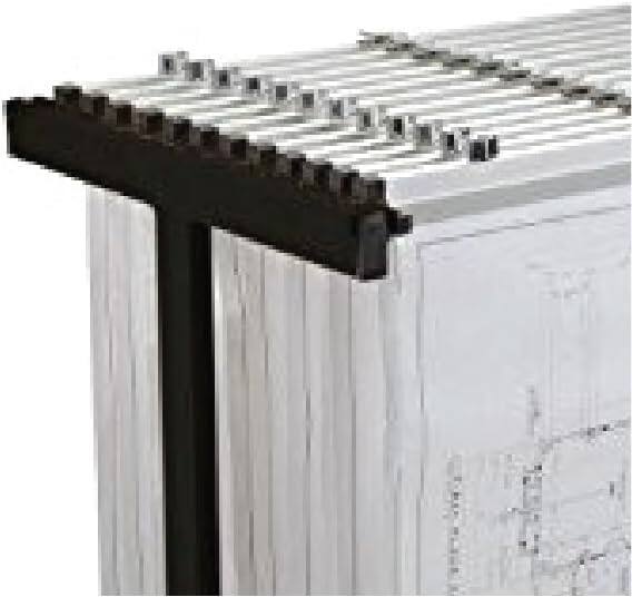 Alt View 4. AdirOffice - Steel Blueprint Storage Stand Adjustable Mobile Plan Center File Cart - Black.