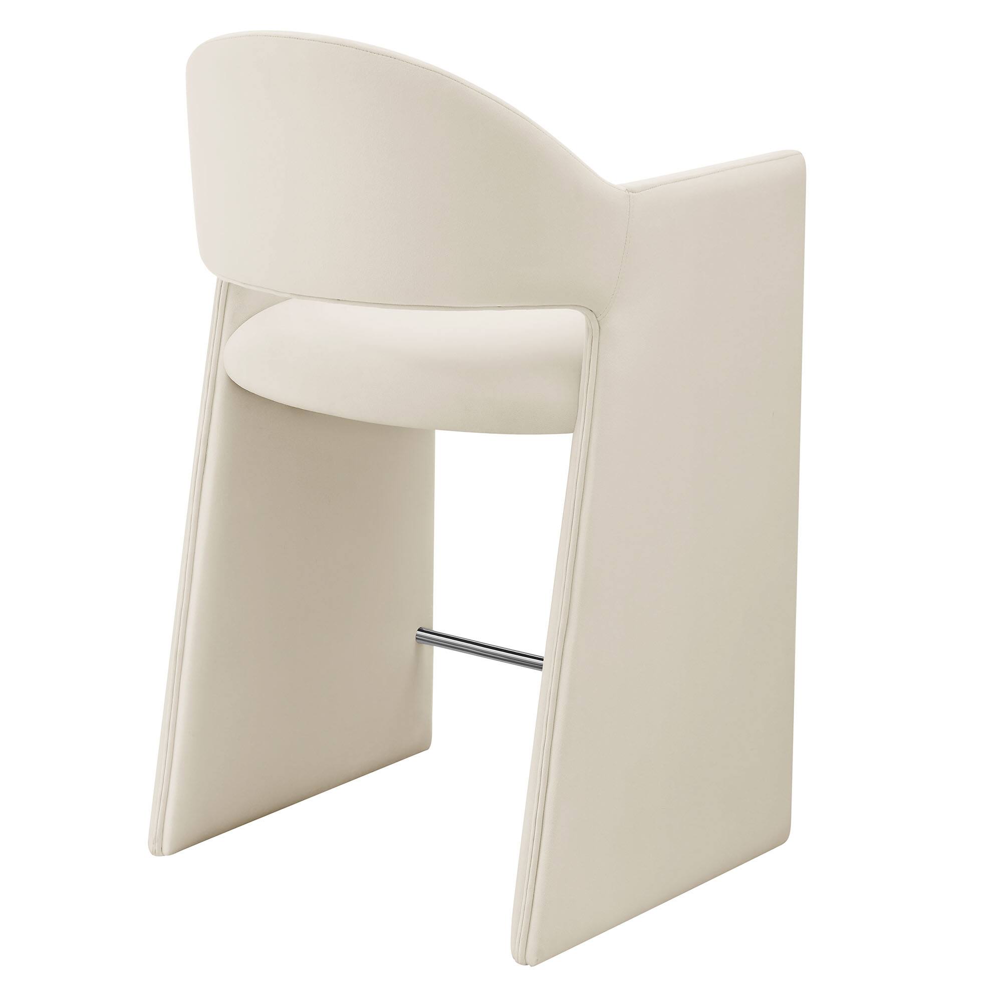 Alt View 3. Modway - Talia 37 Inch Performance Velvet Counter Stool by Modway - Alabaster.