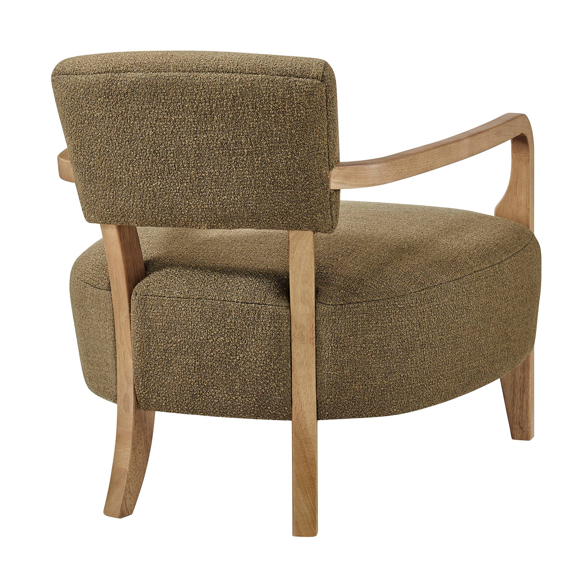 Alt View 3. Modway - Zinnia Linen Blend Accent Chair by Modway - Olive.
