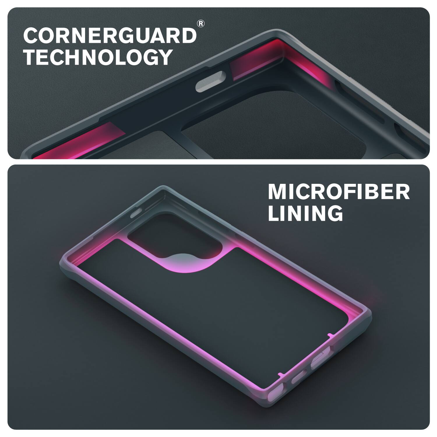 CORNERGUARD TECHNOLOGY  
MICROFIBER LINING