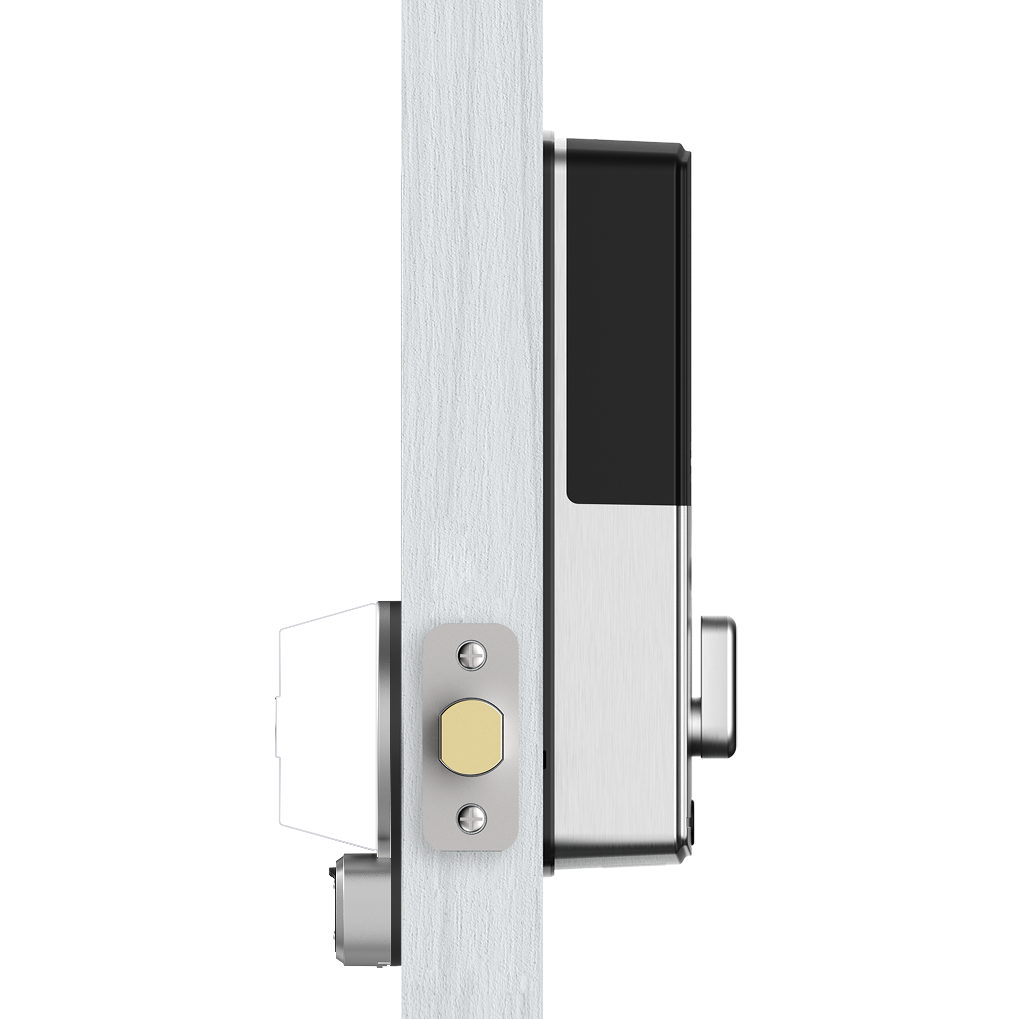 Alt View 12. Lockly - Flex Touch Pro Retrofit Smart Lock - Satin Nickel.