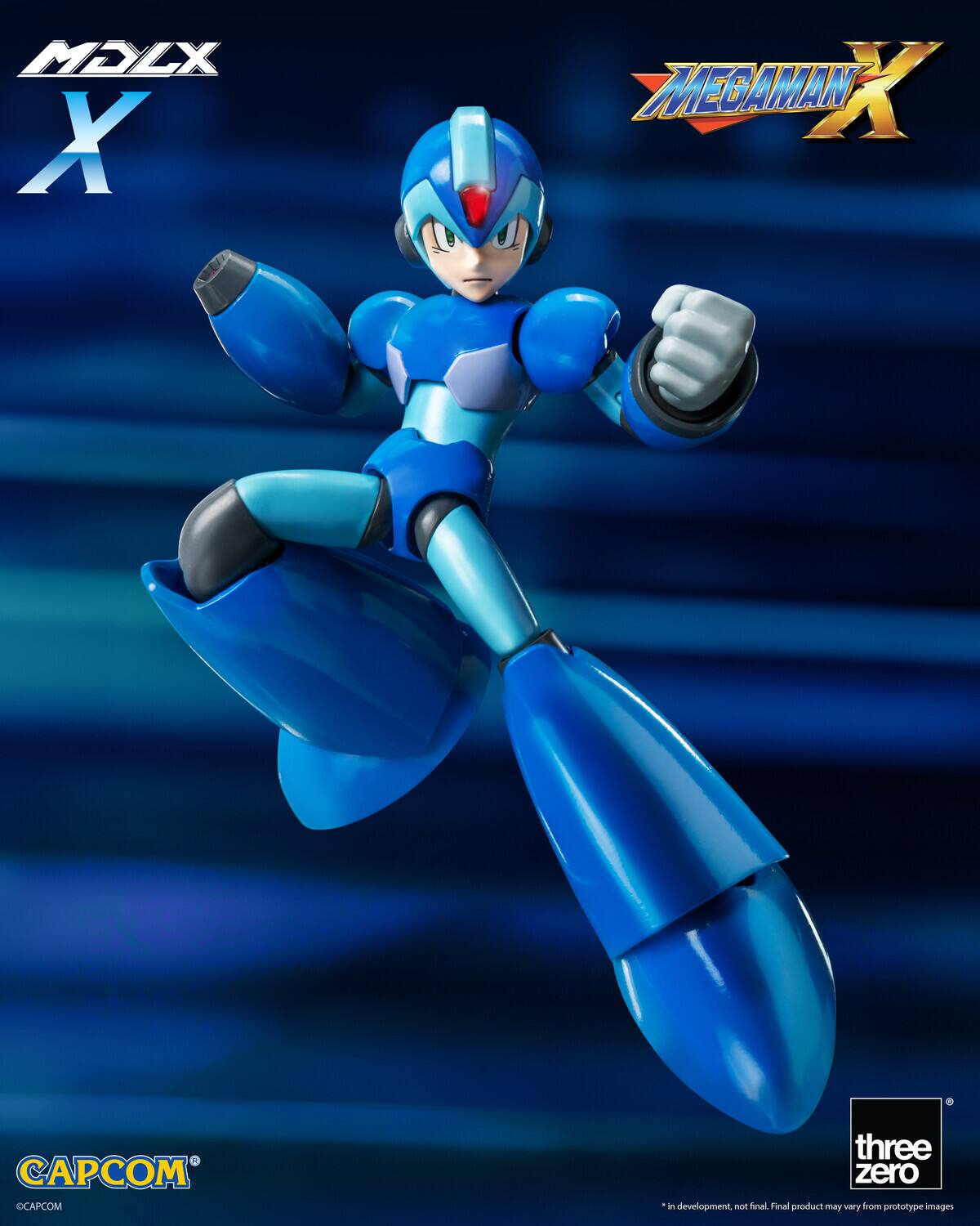 MELX X MEGAMAN X  
CAPCOM  
three zero  
*in development, not final. Final product may vary from prototype images