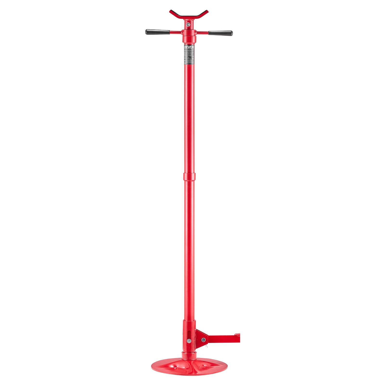 Alt View 5. VEVOR - Underhoist Support Stand, 3/4 Ton (1653 lbs) Capacity Under Hoist Jack Stand, Lifting from 51.97" to 80" - Red.