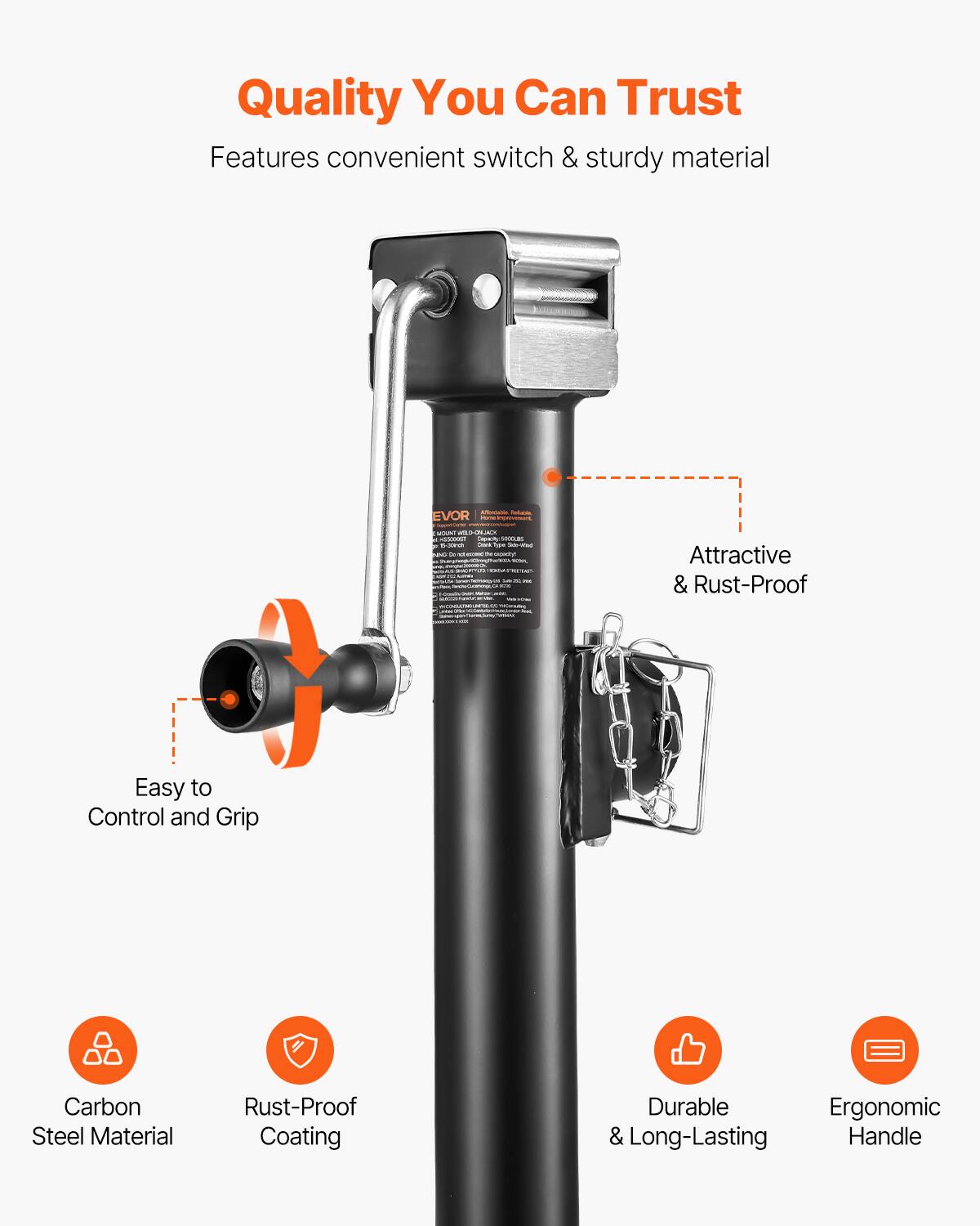 Quality You Can Trust  
Features convenient switch & sturdy material  

- Attractive & Rust-Proof  
- Easy to Control and Grip  
- Carbon Steel Material  
- Rust-Proof Coating  
- Durable & Long-Lasting  
- Ergonomic Handle
