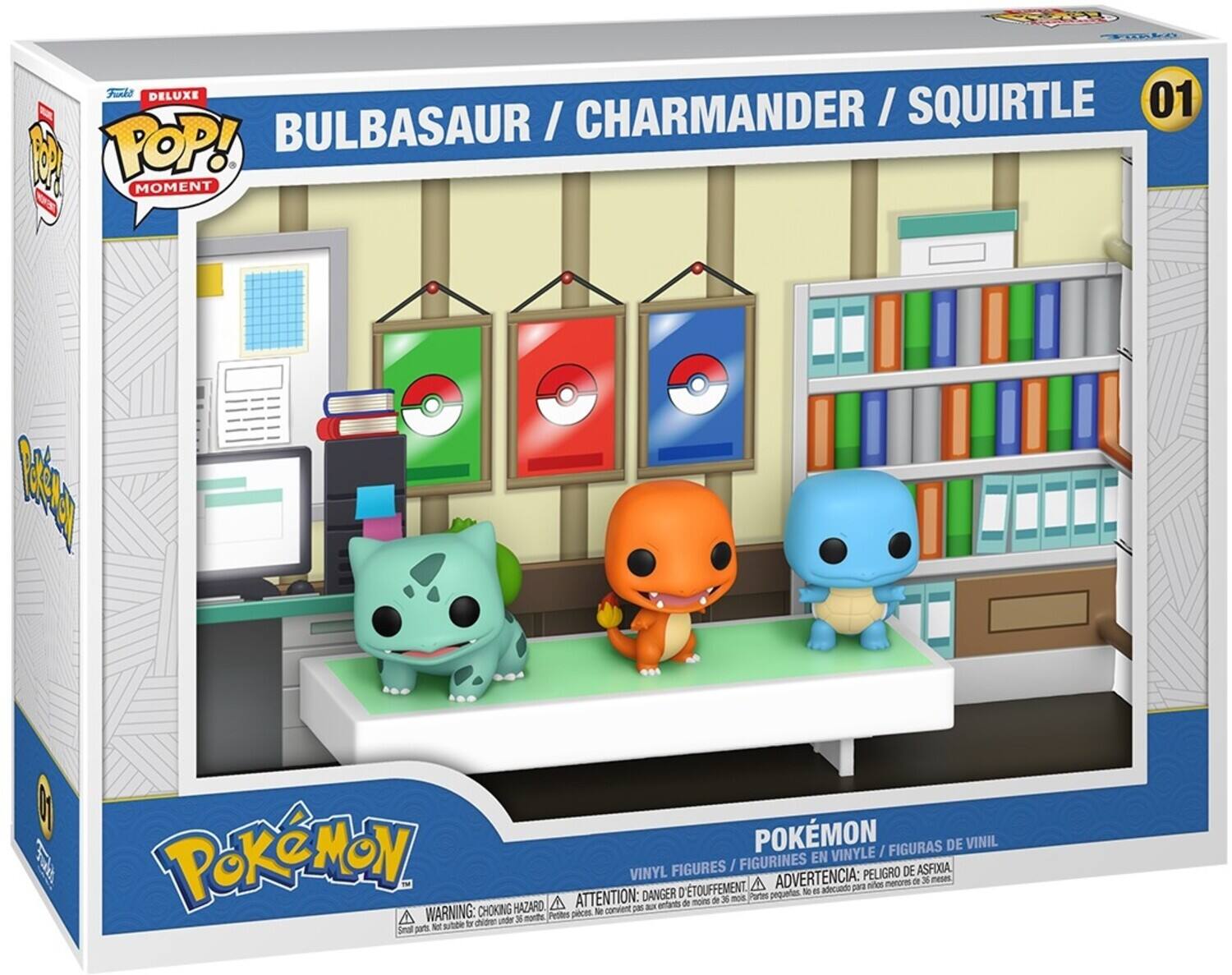 RATAD CUREO Fure DELUXE  BULBASAUR /CHARMANDER/SQUIRTLE CHARMANDER / SQUIRTLE 01 BULBASAUR / 1 POP! MOMENT W 0 PoKeMoN POKMON VINYLE / FIGURAS DE VINIL  FIGURINES EN FIGURES / DE ASFIOA VINYL ADVERTENCIA: PELIGRO d 36 nesm  D'TOUFFEMENT, A adetaade pora aes nemorm DANGER pequetas N - ATTENTION: de x mot Part enternts de moie CHOKING HAZARD corvent 2 - WARNING: pes - Unde  morths Pettes N outobe frr hde pa