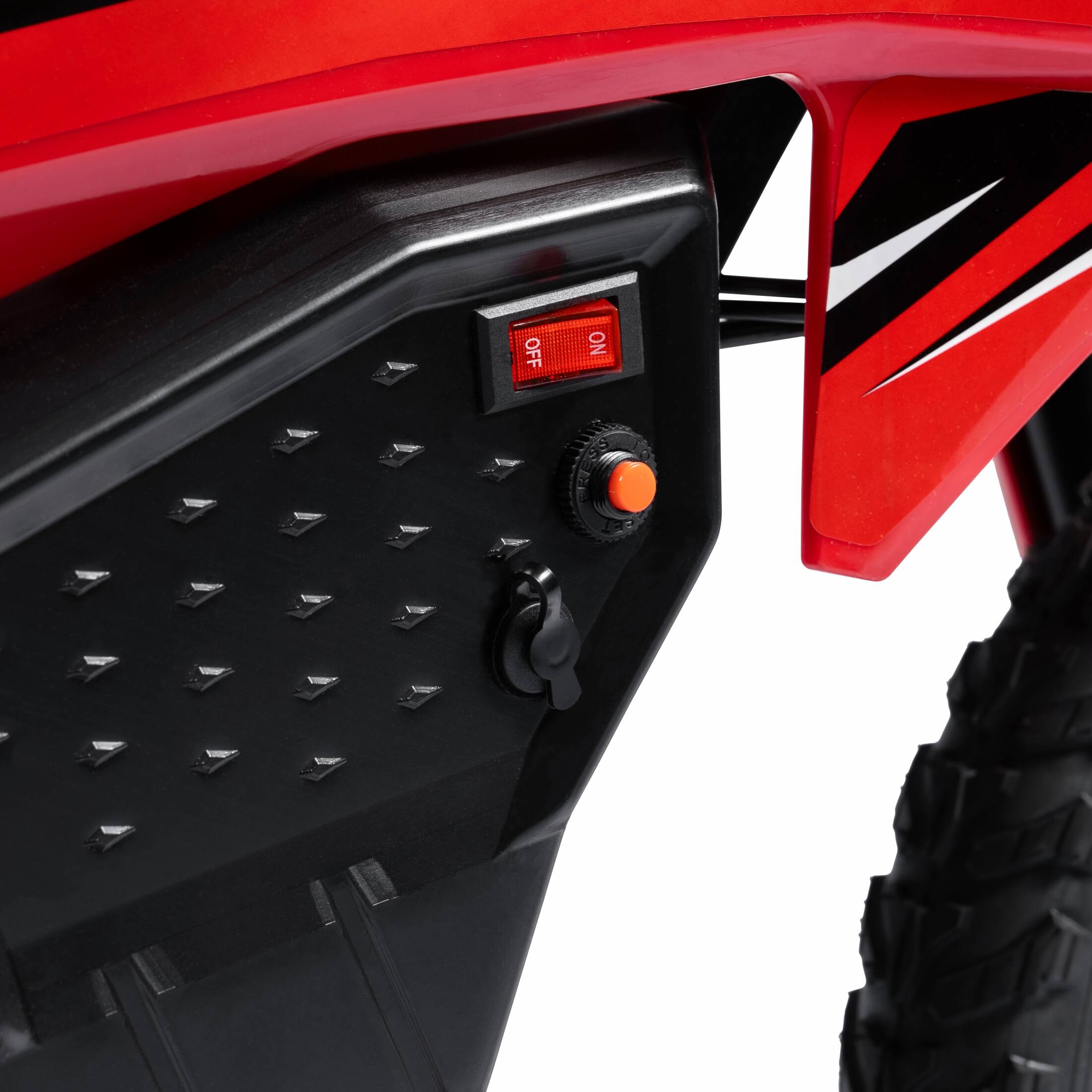 Alt View 7. Hyper - HPR125 12V Electric Dirt Bike Ride On - 8 MPH Max Speed - Twist Grip Throttle - Easy Assembly - UL APPROVED & CERTIFIED - Red.