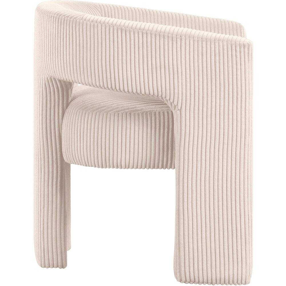 Alt View 3. Meridian Furniture - Riz Beige Corduroy Fabric Accent/Dining Chair - Beige.