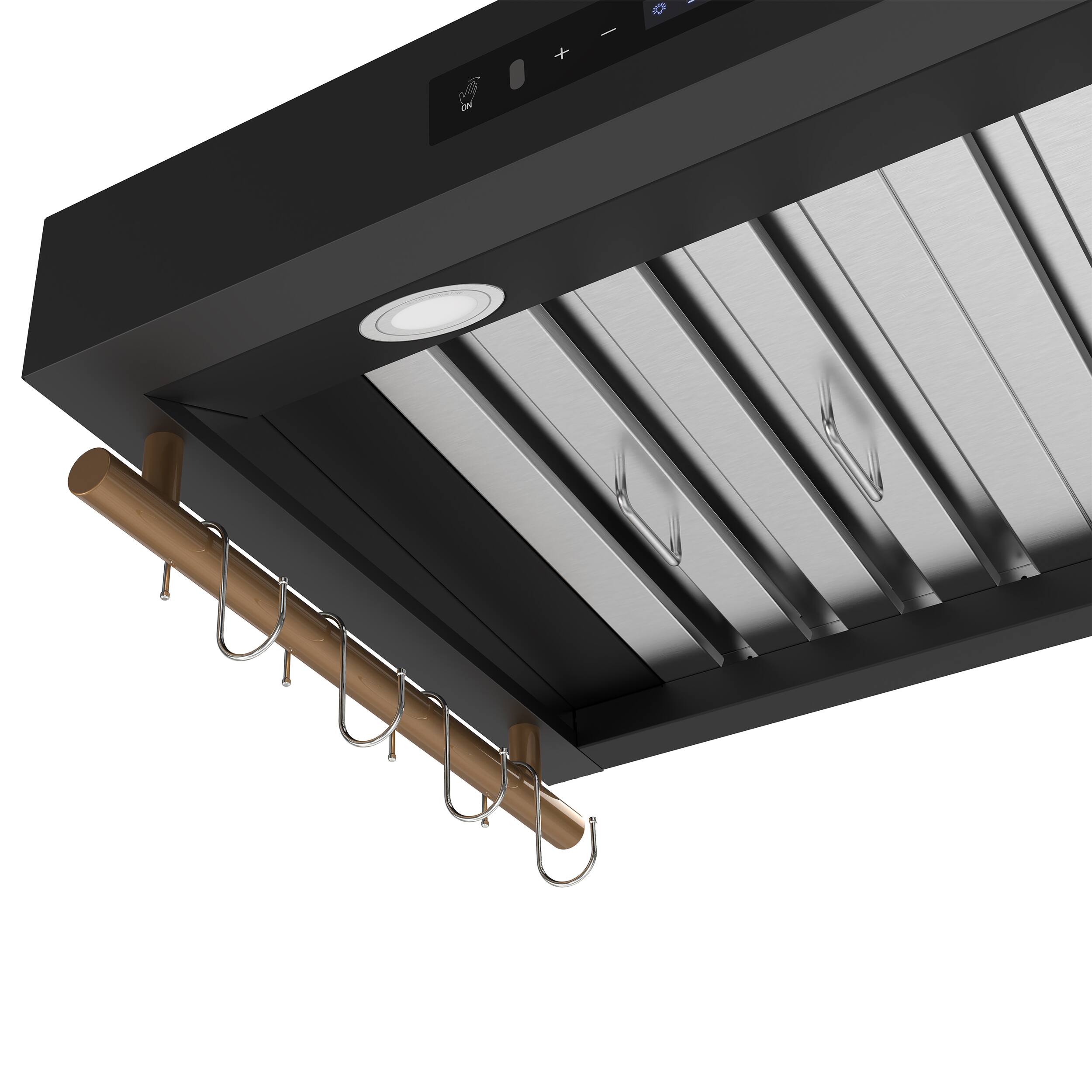 Alt View 5. Forno Appliances - Venezia 30" Wall-Mounted Range Hood with Touch Controls and Baffle Filters - Black.