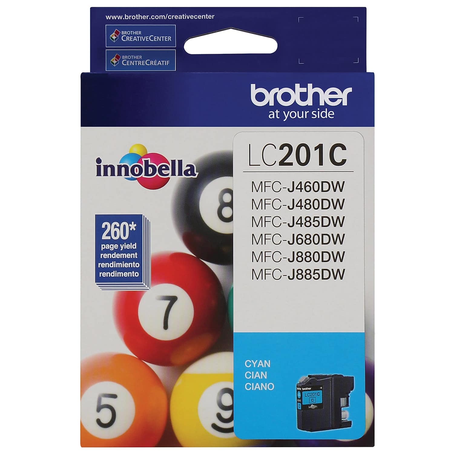 Brother - LC201C Standard Yield Ink Cartridge (LC201C) - Cyan