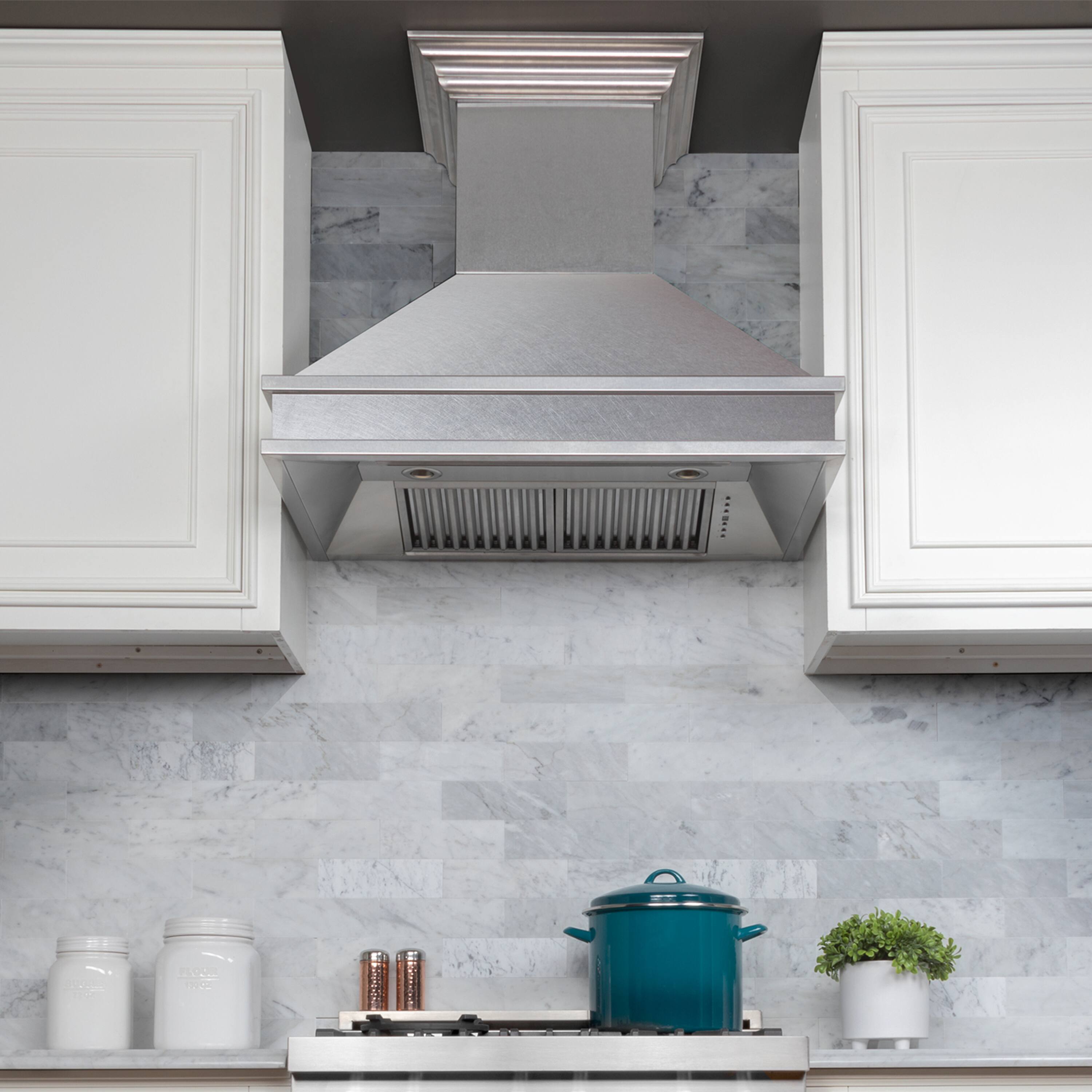 Alt View 1. ZLINE - 36" Fingerprint Resistant Stainless Steel Convertible Vent Under Cabinet Range Hood (8685S-36) - Silver.