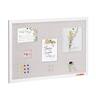 VEVOR - 30"x20" Cork Board with Linen Surface – Stylish Wall-Mounted Bulletin Board for Home, School, Office - White