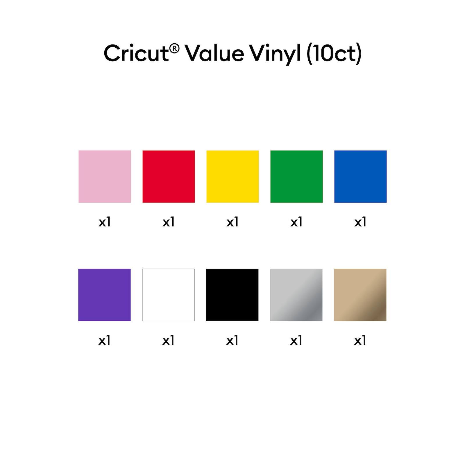 Cricut® Value Vinyl (10ct)  
x1 x1 x1 x1 x1 x1 x1 x1 x1 x1