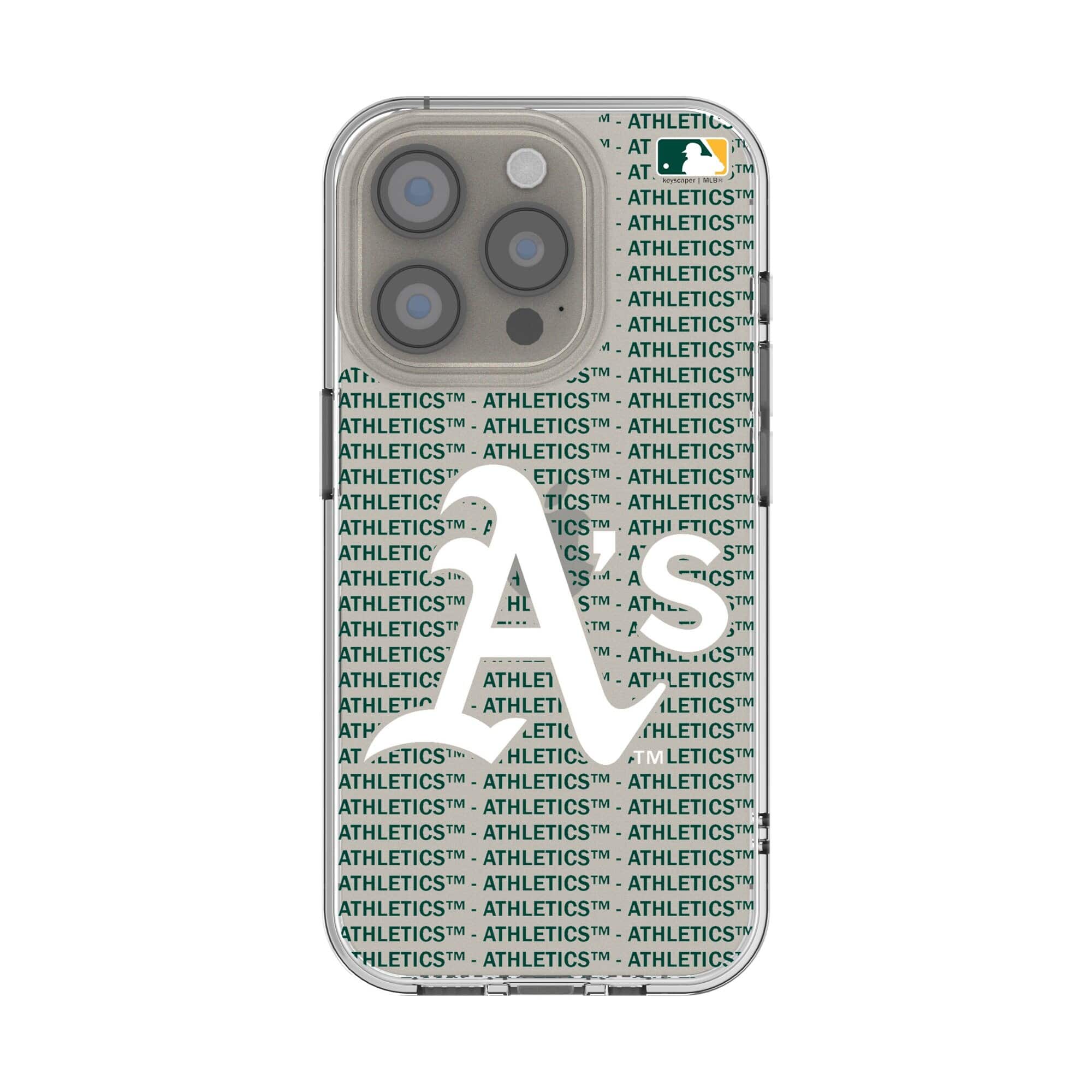 Keyscaper - MLB - Athletics Text Backdrop Clear iPhone Case - 12/12 Pro - Multicolor price history on PriceWatchPro
