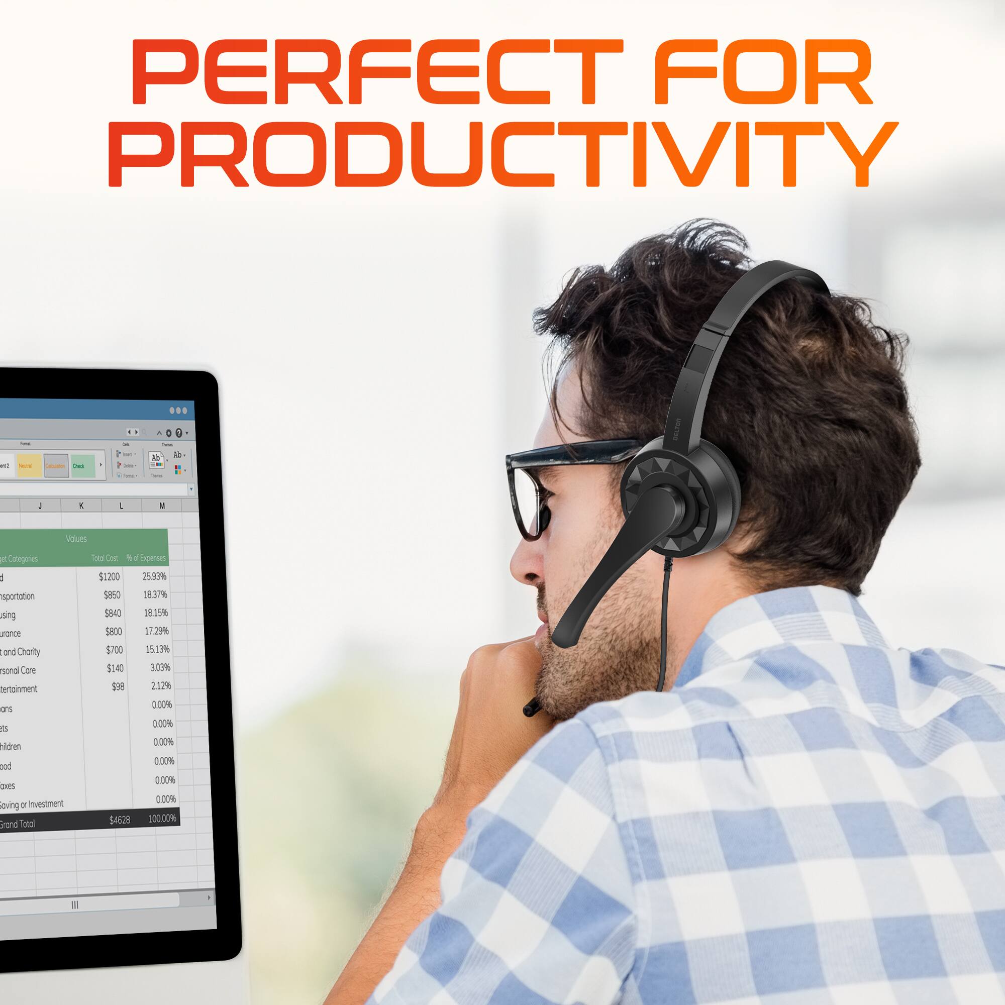 PERFECT FOR PRODUCTIVITY

Value Categories:
- Transportation: $200 (25.93%)
- Housing: $860 (18.73%)
- Insurance: $800 (17.29%)
- Personal Care and Charity: $700 (15.13%)
- Entertainment: $140 (3.03%)
- Savings or Investment: $98 (2.12%)
- Others: $0 (0.00%)
- Children: $0 (0.00%)
- Food: $0 (0.00%)
- Taxes: $0 (0.00%)
- Groceries: $0 (0.00%)

Grand Total: $7428 (100.00%)