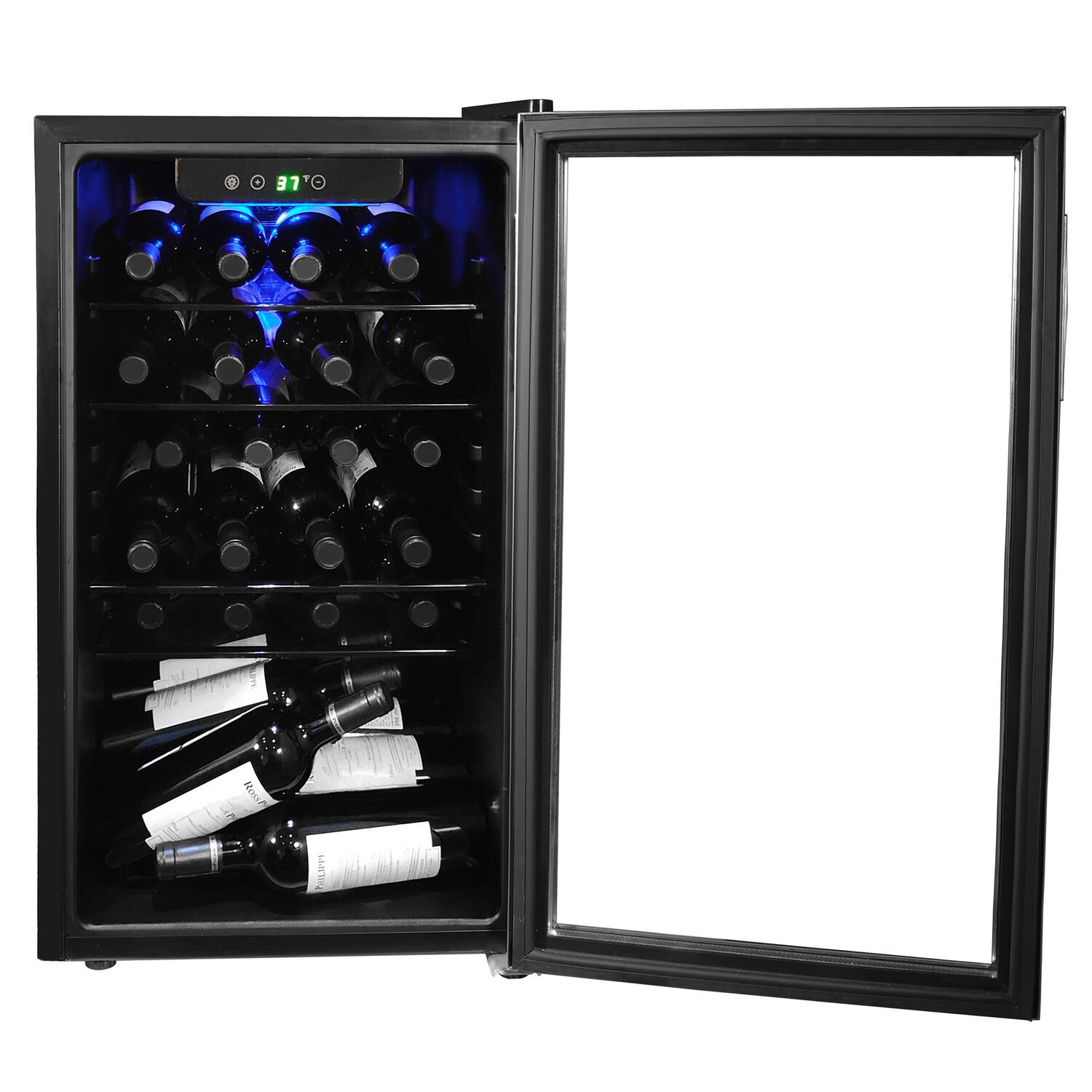 Back. Frigidaire - Frigidaire EFMIS2415 3.4 Cu. Ft. Black Glass Door Compact Refrigerator - Black.