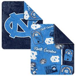 Logo Brands - North Carolina Tar Heels 50" x 60" Dream Weave Throw Blanket - Coastal Blue