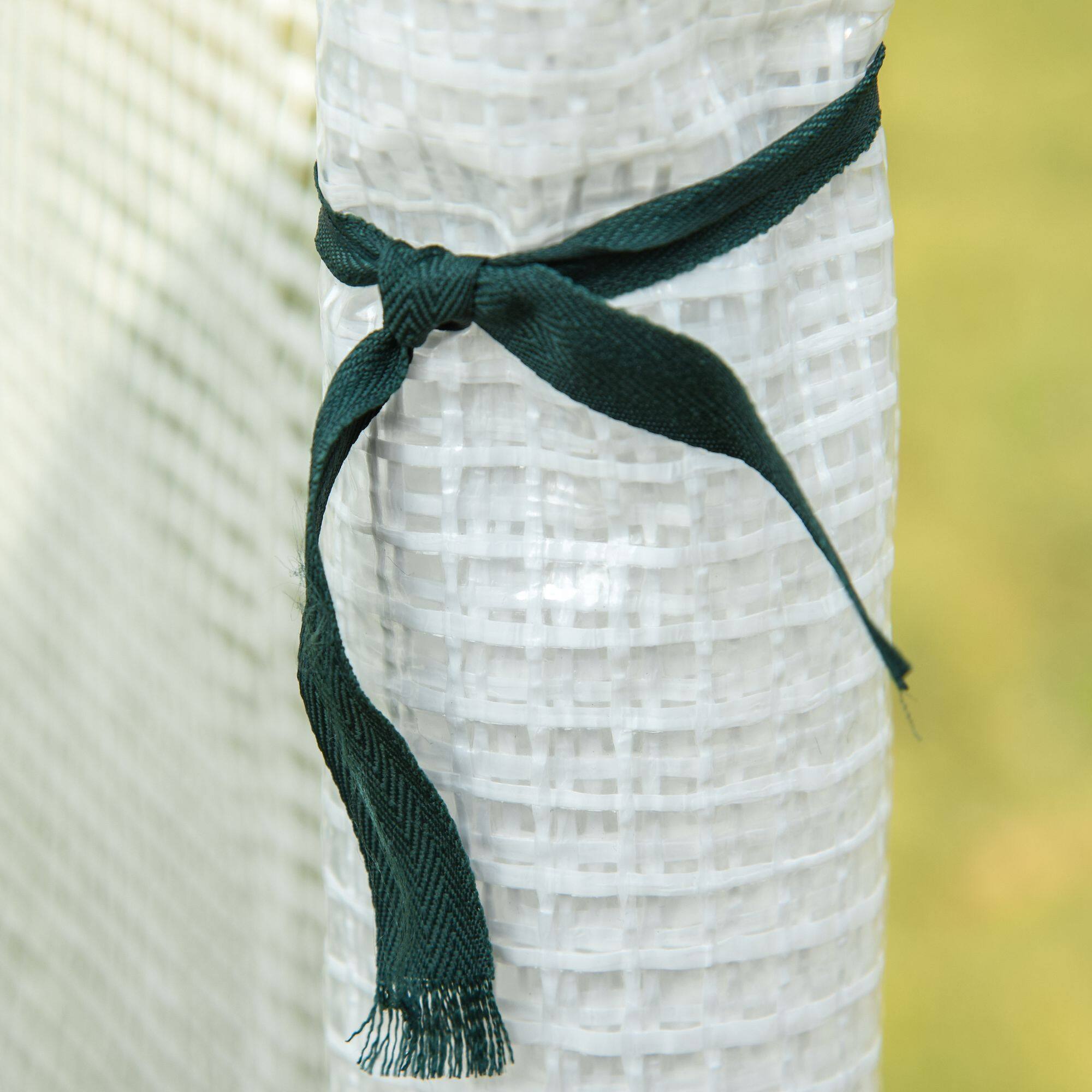 Alt View 7. Outsunny - 7' x 4' x 7' Outdoor Lean to Greenhouse, Walk-In Green House Plant Nursery with Roll-up Window, PE Cover.