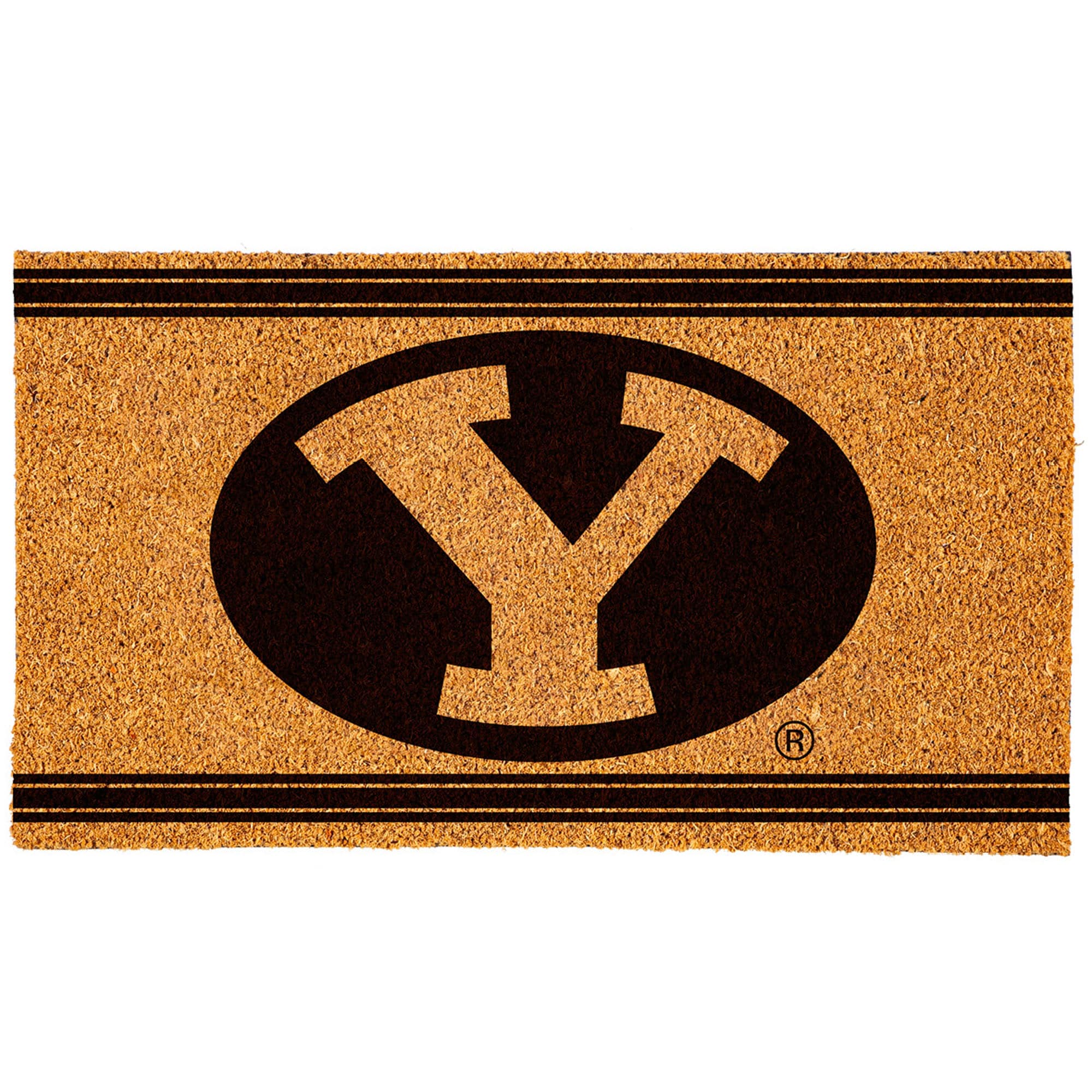 Front. Evergreen Enterprises - BYU Cougars 16" x 28" Logo Turf Mat - Multicolor.