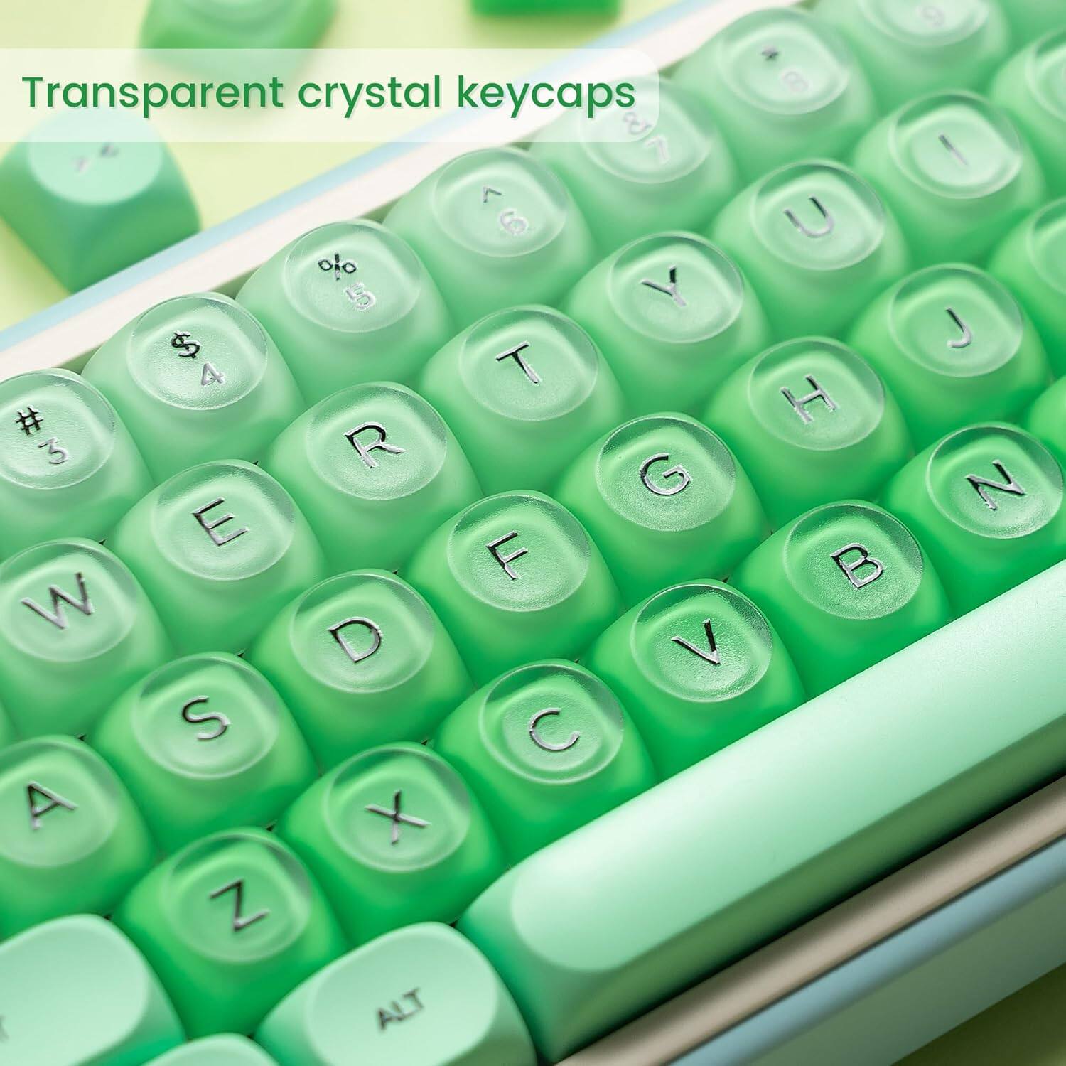 Transparent crystal keycaps

9 A  
8 S  
7 D  
6 F  
5 G  
4 H  
3 J  
2 K  
1 L  
0 ;  
ALT