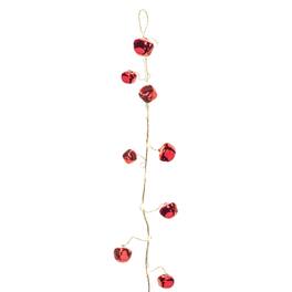 BreeBe - LED Sleigh Bell Garland (Set of 2) - Red, Gold