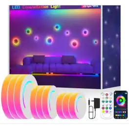 PARKER SLATER - Smart Wall Lights, 9-Piece LED Constellation with App & Music Sync - RGB