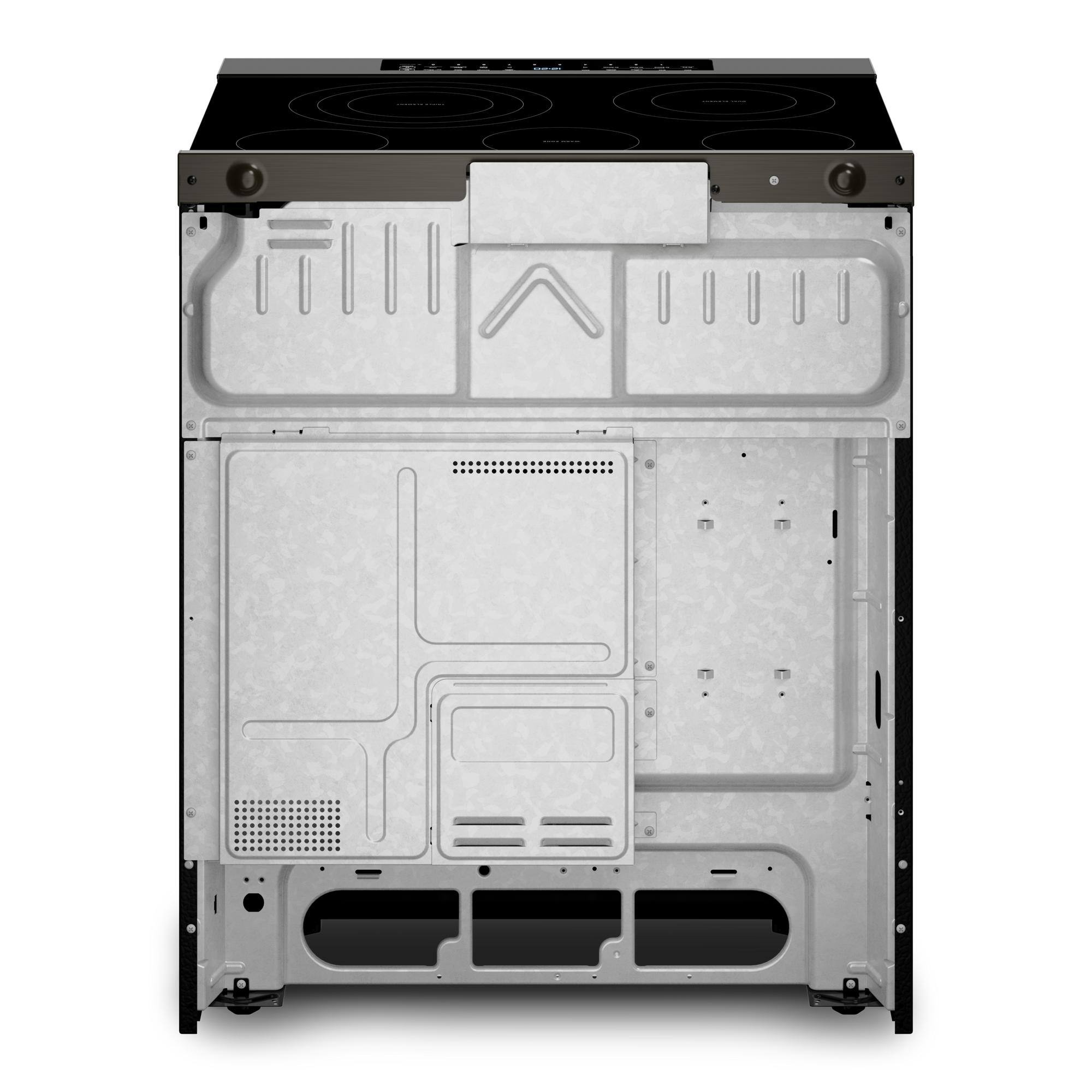 Alt View 13. Whirlpool - 5.3 Cu. Ft. Slide-In Electric True Convection Range with Air Cooking Technology and WipeClean Coating - Black stainless steel.