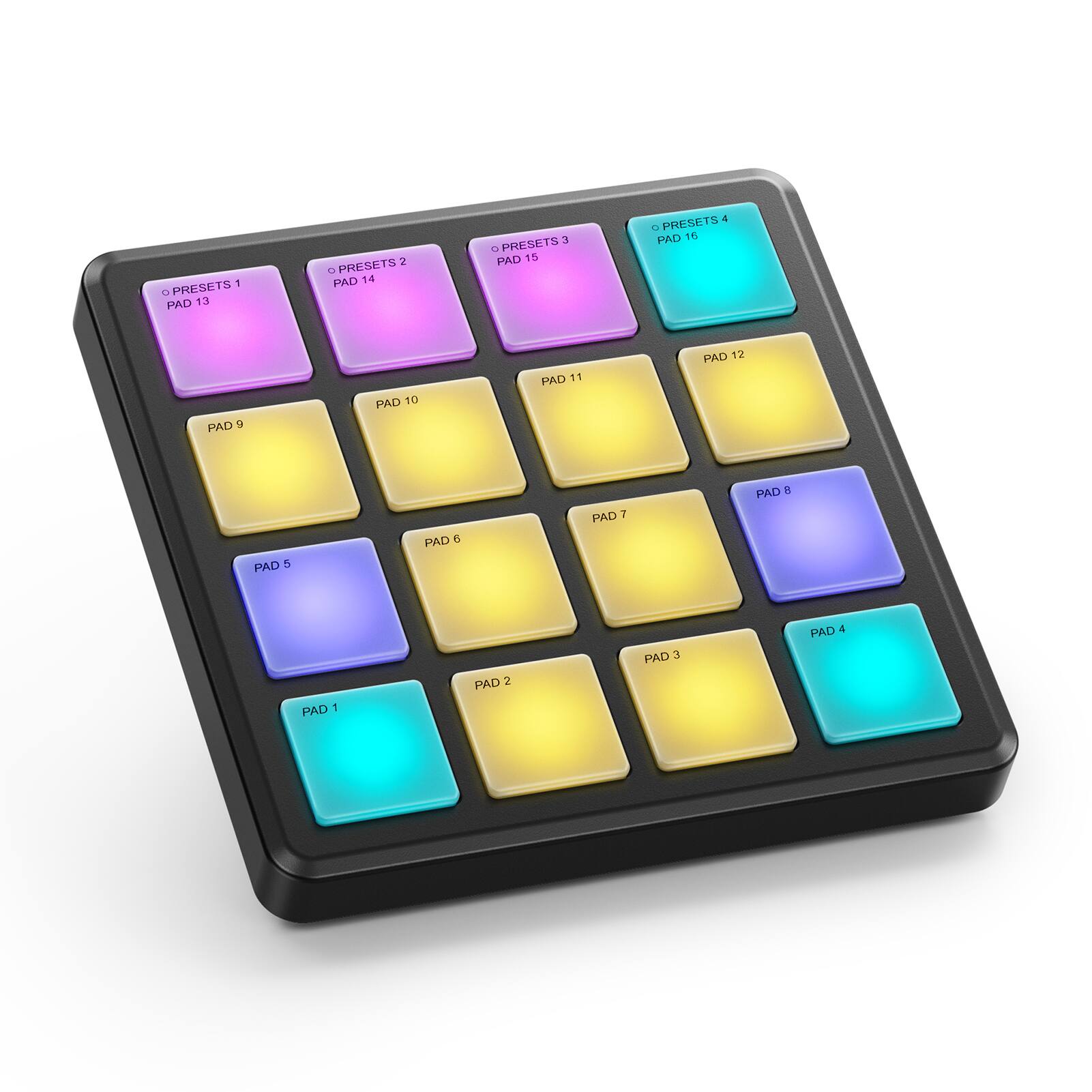 1 PRESETS PAD 13  
2 PRESETS 3 D PAD 14  
3 PRESETS AD EN 4 D PRESETS HAD 16  
PAD 0  
PAD 1  
PAD 2  
PAD 3  
PAD 4  
PAD 5  
PAD 6  
PAD 7  
PAD 8  
PAD 9  
PAD 10  
PAD 11  
PAD 12