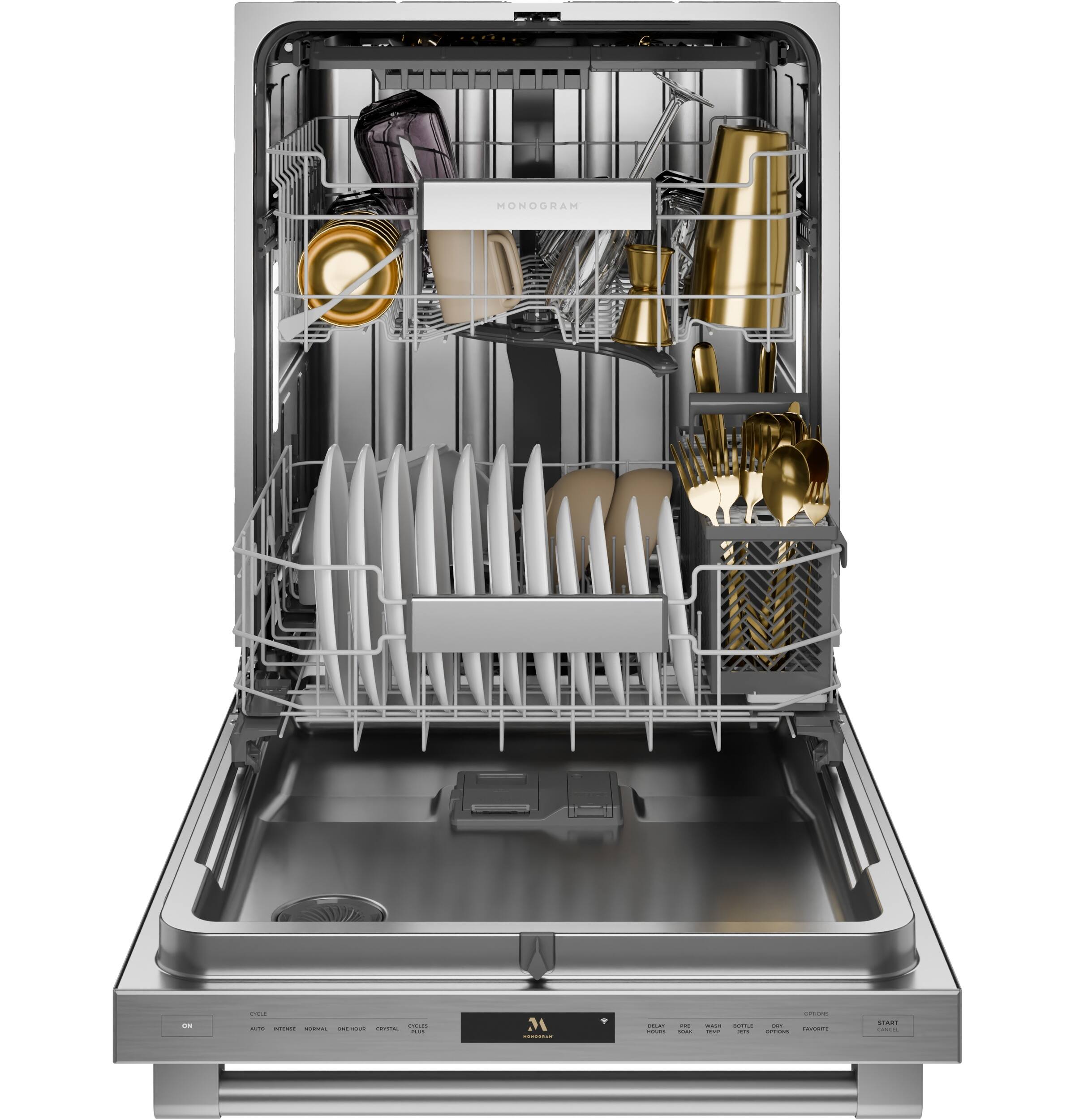 Alt View 19. Monogram - 24" Top Control Smart Built-In Stainless Steel Tub Dishwasher w/ Adjustable 3rd Rack, 37 dBA, and Advanced Water System - Stainless Steel.