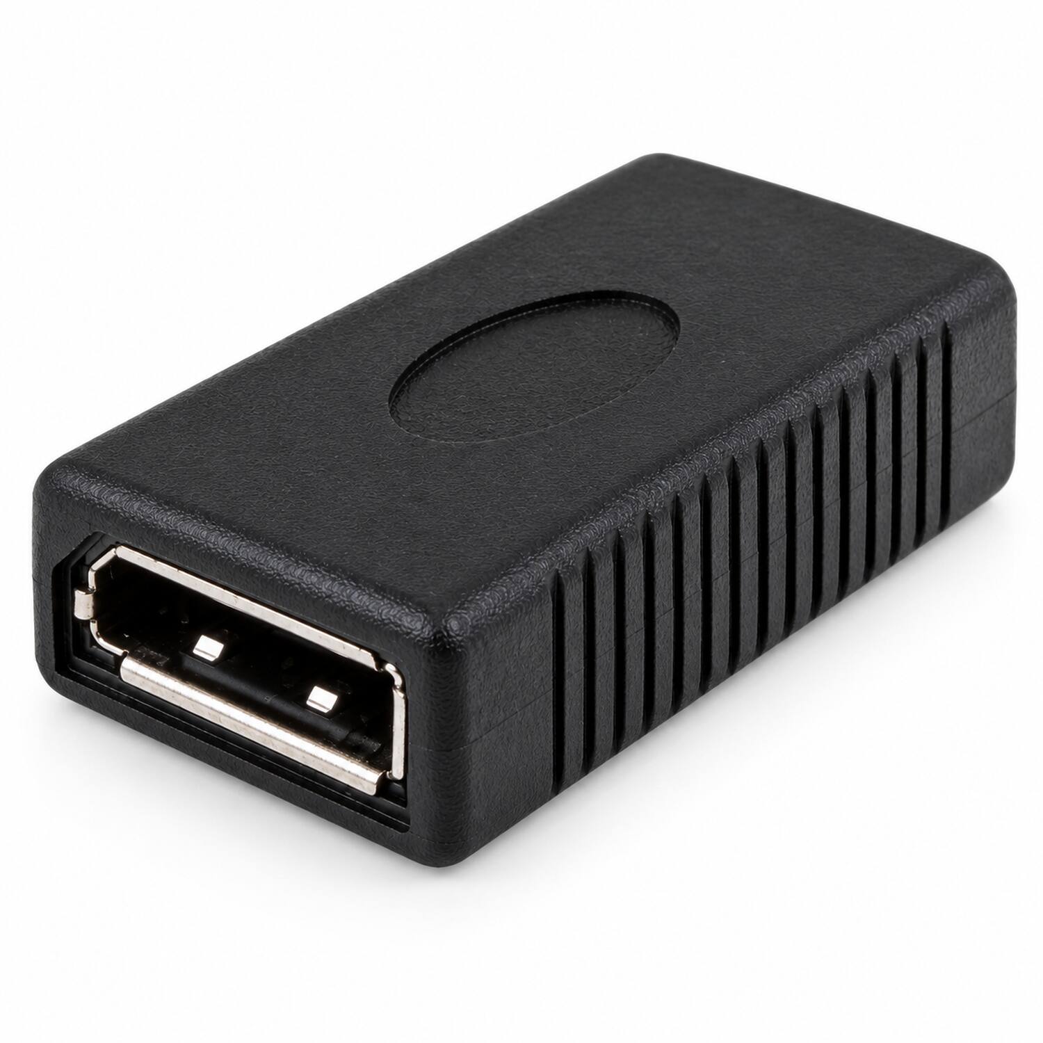 Left. Sanoxy - DisplayPort Female to Female Coupler - Black.