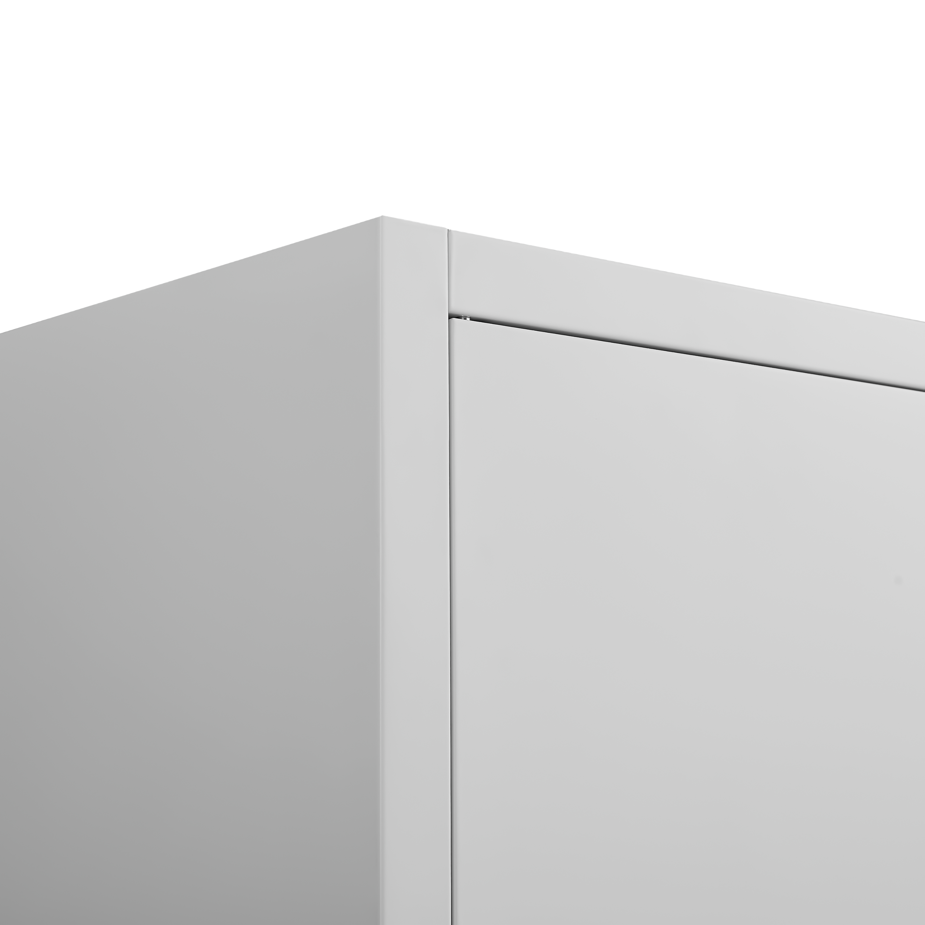 Alt View 1. GOODSILO - Large 2-Door File Storage Cabinet with Lock and Adjustable Shelves for Office Organization and Document Management - White.