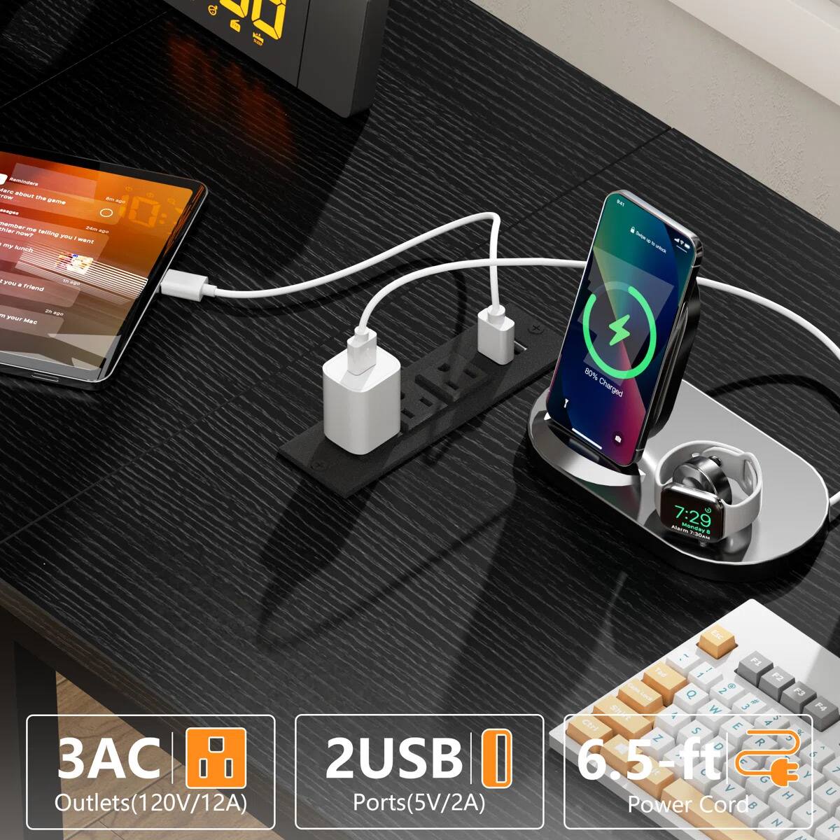 6 - naTe chout ! ana - - - SAgTe SAUBAr hier - - net nhi_tot - U - A - AA - n - m -- - s - mur san 50% Charged & 7:29 - MR i  2USB Outlets(120V/12A) Ports(5V/2A) ENC 1- F1 Tad 1 F2 N - Q F3  Nce w 3 P 1  SA Ctri S E E Z R a  S 6.5-ft + y A < U H Power Cord  S N K -