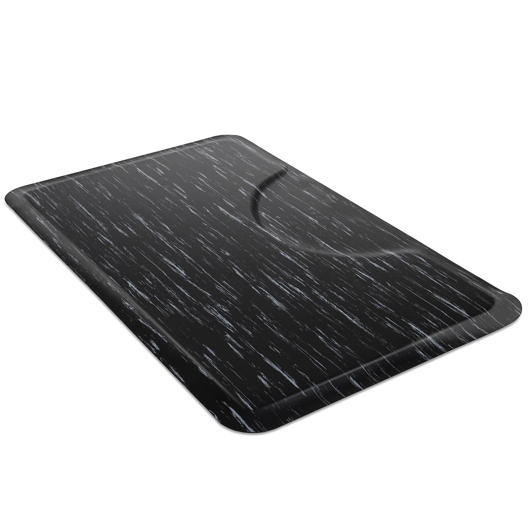 Alt View 1. Saloniture - 3 x 5-ft Salon and Barber Shop Chair Anti-Fatigue Floor Mat - Black.
