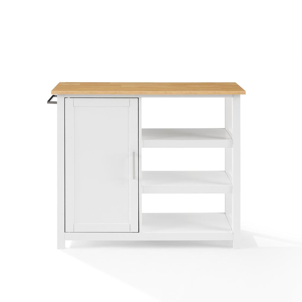 Alt View 1. Crosley Furniture - Tristan Open Kitchen Island/Cart - White.