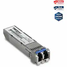 NDAA Compliant
TAA Compliant
TRENDNET LIFETIME PROTECTION
SN: TRENDNET x0000000000000000
10GBase-LR SFP+ SM 20km
TEG-100BS20
Made in Taiwan
TRENDNET
LIFETIME PROTECTION
