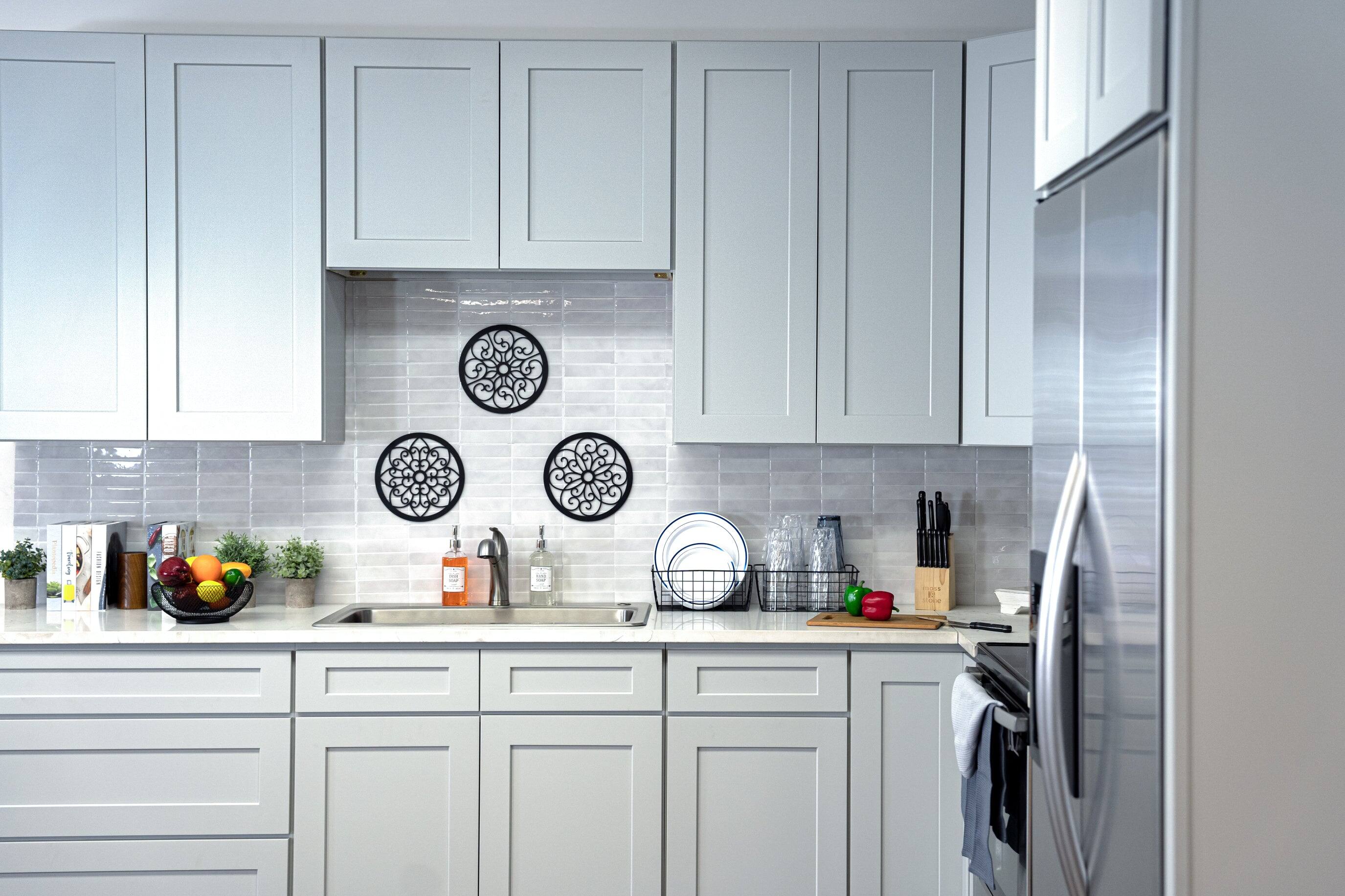 Alt View 4. Boyel Living - 30 Inch Dove Grey Kitchen Base Cabinet with Full Overlay and Soft-Close Hinges - Dove Grey.