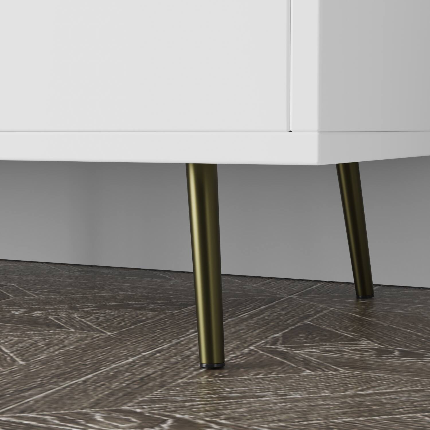 Alt View 6. FUFU & GAGA - FUFU&GAGA Modern Media Console - 80" TV Compatibility, Storage Cabinets & Sleek Design White - White.