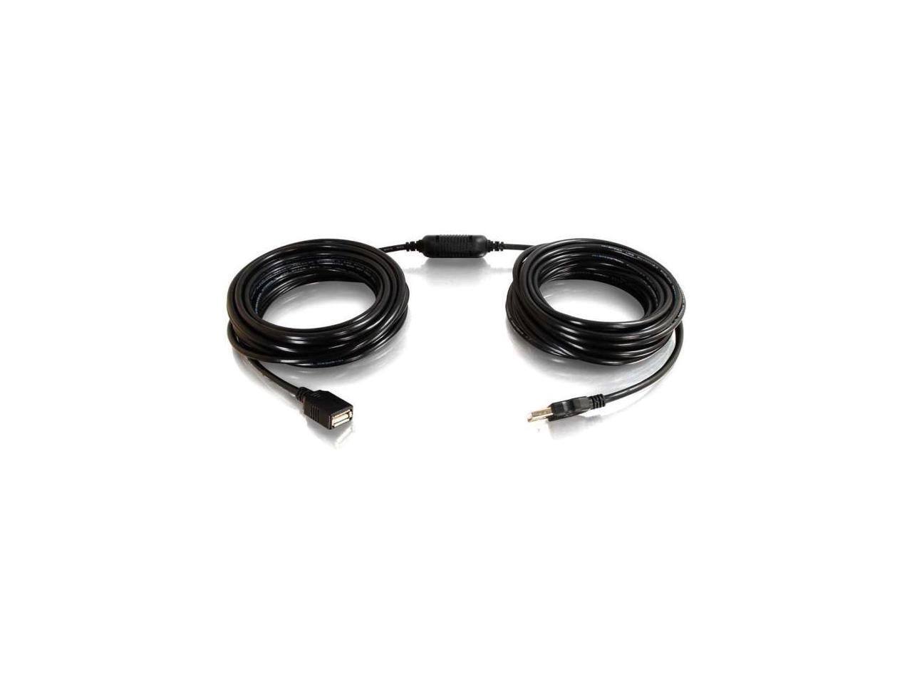 Alt View 7. Cables to Go - C2G 38988 USB 2.0 A Male to A Female Active Extension Cable with Center Booster (25 Ft, 7.62 M) - Black.