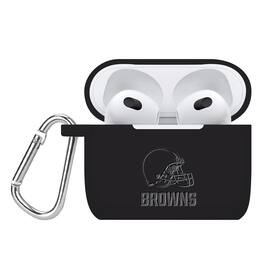 Artinian - Cleveland Browns Debossed Silicone AirPods Gen Three Case Cover - Multicolor